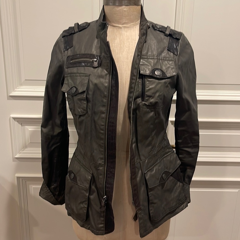 Vince Leather Moto Jacket size XS